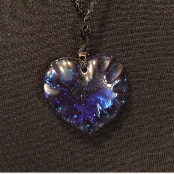 Blue Ocean Heart Necklace - Picture 5 of 8